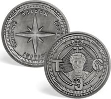 Cardinal Virtues Coin Four Virtues Stoic Coin Stoicism Medallion Reminder Token picture