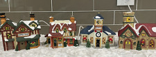 Mervyn’s 1998 Village Square 4 Piece Mini House Set Lighted - NICE Boxed picture
