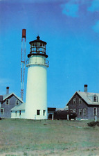 Postcard Cape Cod Light Highland Light Lighthouse Truro Massachusetts MA VTG picture
