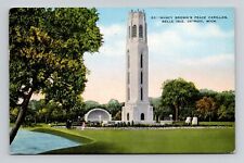 Postcard Peace Carillon Tower Belle Isle Detroit Michigan, Vintage Linen N8 picture