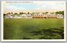 Manchester Country Club New Hampshire Linen Tichnor Quality View VNG Postcard picture
