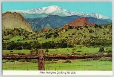 Pikes Peak From Garden of The Gods I MADE IT Colorado Postcard Travel Vtg 1979 picture