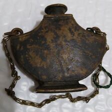 VINTAGE TIBETAN METAL NEPALESE BOTTLE OR INKWELL W/CHAIN picture