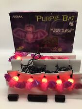 Vintage Noma Halloween Purple Bat 10 String Light Set new In Box picture