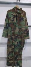 US ARMY BDU COVERALLS, WOODLAND CAMOUFLAGE, SIZE LARGE USED picture