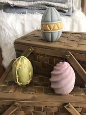 Demdaco Lot Of 3 Small Easter Eggs Eggstravagant by Tom Herold picture