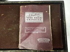 MACHINIST RndCb TOOLS LATHE MILL Norton Tool Room Grinding Hand Book picture