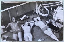 Shirtless Men Trunks Bulge Beefcake Affectionate Guys Gay Interest Vintage Photo picture