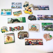 Vintage Lot of 16 USA Travel Refrigerator Magnets, Places States Cities Souvenir picture