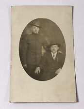 Antique RPPC WWI Doughboy Soldier With Cigarette In Mouth U.S. American Man picture