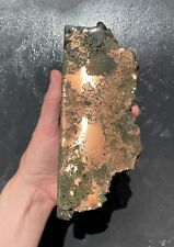 Large Float Copper Ore display piece,  big polished Michigan Native Copper slab picture