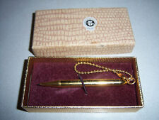 VTG NEAT RARE BOXED GIFT COLLECTOR'S MECHANICAL LEAD PENCIL GOLD TONE KEY CHAIN picture
