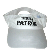 Patron Tequila Visor Rare White w/ Black Lettering Adjustable Port & Company picture
