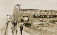 Seaside Oregon OR Aquarium And Apartments Antique RPPC Real Photo Postcard picture