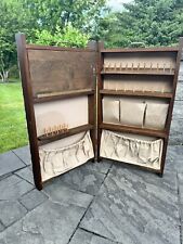 Vintage Tidy Fold Up Wooden Sewing/Craft Cabinet W34xH30” picture