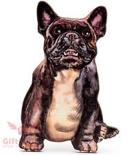 Wooden refrigerator or fridge dog magnet of French Bulldog picture