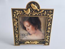 Vintage Damascene 24 kt Gold Bird Inlay Frame From Toledo Spain Circa 1940s picture