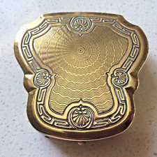 Vintage Unused Karess by Woodsworth Powder Rouge Compact Gold Tone picture