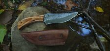 fixed blade hunting knife made in usa damascus knife fathers day gift picture