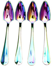 Stainless Steel Grapefruit Spoons for Citrus Fruit, Rainbow Magic Mirror Finish  picture