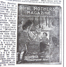 Antique 1905 fold-out pamphlet for THE MOTHER'S MAGAZINE  others CHRISTMAS picture