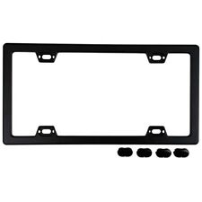 Custom Accessories Heavy Duty Metal License Plate Frame for All Vehicles BLACK picture