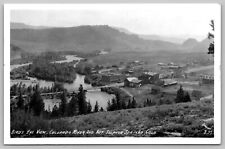 RPPC 1934 Birds Eye View Colorado River & Hot Sulphur Springs Photo Postcard H2 picture
