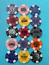 Lot of 15 Harley Davidson Regular (A/K/Q/J) Poker Chips (No Duplicates) picture