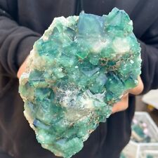 3.5lb Large NATURAL Green Cube FLUORITE Quartz Crystal Cluster Mineral Specimen picture