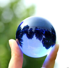  Genuine Natural Beautiful k9 blue magic quartz crystal sphere ball 40mm +stand picture