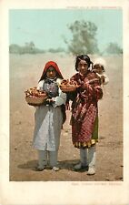 c1902 Chromograph Postcard; Pueblo Indian Pottery Vendors, Detroit Photographic picture