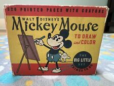1934 MICKEY MOUSE TO DRAW AND COLOR - The Big Little Set - Complete w/ 320 Pages picture