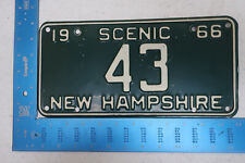 1966 66 NEW HAMPSHIRE NH LICENSE PLATE #43 LOW NUMBER TWO 2 DIGIT TAG picture