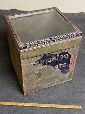 Loose-Wiles Biscuit Co. Sunshine Biscuits Tin And Glass Display Lid Pat 9-23-24 picture