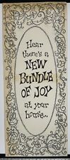 Vintage Hear There’s A New Bundle Of Joy At Your House Card & A Baby Too  picture