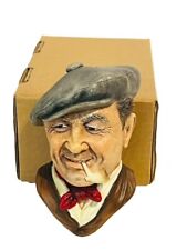 Bosson Legend Chalkware Face Bust Figurine Wall Head England BOX 1988 Bargee vtg picture