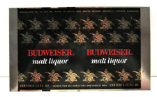 Vintage Budweiser Malt Liquor Beer Unrolled Flat Beer Can Sheet Sign An-Busch picture