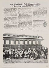 1968 Print Ad Winchester Safari to Argentina Hunters & Train Car picture