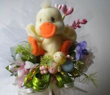 Vintage Handmade EASTER SPRING Corsage Nested CHICK & Eggs Spring Millinery picture