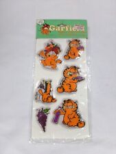 Vintage 80’s GARFIELD Puffy Scratch & Sniff GRAPE Stickers MIP Kat's Meow picture