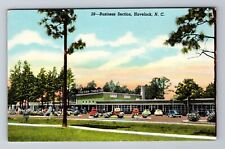 Havelock NC-North Carolina, Business Section, Cherry Theatre Vintage Postcard picture