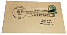 MAY 1950 VIRGINIA & TRUCKEE RENO & MINDEN TRAIN #1 RPO SOUVENIR POST CARD FINAL picture