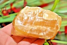 Honey Citrine Calcite Rough Stone, Crystal Raw Specimen, Healing Chakra Stone  picture