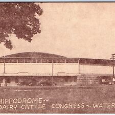 c1940s Waterloo IA Hippodrome Dairy Cattle Congress Photo Lith Postcard A63 picture