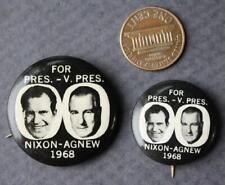 1968 Richard Nixon for President Spiro Agnew for VP B & W matched 2 jugate set-- picture