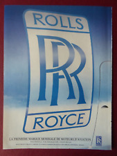 12/1988 PUB ROLLS-ROYCE AERO ENGINE ORIGINAL AVIATION ENGINE FRENCH AD picture