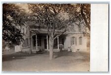 c1910's Family In Front Of House Dixon Illinois IL Antique RPPC Photo Postcard picture