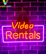 Video Rentals Disc Neon Light Sign 19x12 Lamp Bar Wall Decor Display Artwork picture
