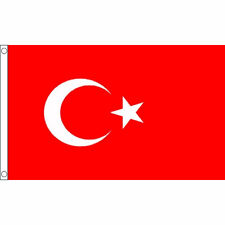 Turkey Flags & Bunting - 5x3' 3x2' & Giant 8x5' Table Hand TURKISH picture