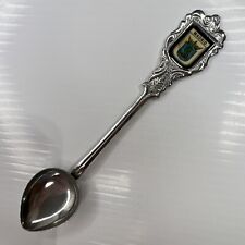 Madrid European Travel Spain Crest Crown Enamel Vintage Souvenir Spoon picture